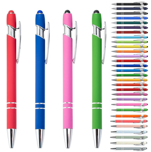 Pena Layar Sentuh Multifungsi 2-in-1 Baru dengan Logo Terukir Laser dan Lapisan Karet pada Logam - Product Image 1