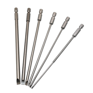 Juego de <span class=keywords><strong>puntas</strong></span> de destornillador cruzado de 100 mm/300 mm de largo, grado profesional, acero S2, vástago hexagonal, <span class=keywords><strong>puntas</strong></span> adicionales <span class=keywords><strong>para</strong></span> destornilladores de agujeros profundos - Product Image 1