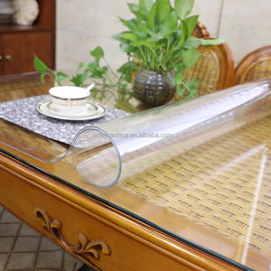Rollo de Película de PVC <span class=keywords><strong>Transparente</strong></span>, <span class=keywords><strong>Protector</strong></span> de Mantel Bordado Floral, Superclaro, Impermeable y Resistente al Aceite - Product Image 5