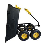 Chariot de manutention pliable à quatre roues à grande capacité de charge, 150L 300KG, en métal et plastique, pour usage industriel et commercial