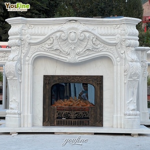 Estatua de chimenea de mármol victoriano personalizada moderna de piedra natural tallada a mano - Product Image 5