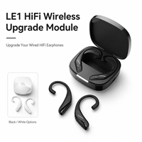 Adaptador inalámbrico de audio para auriculares HiFi con cable, con interfaz de dos pines, compatible con gancho para la oreja y micrófono.