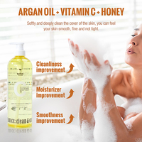 OEM Private Label Soins du Corps Naturel Organique Vitamine Miel Vegan Éclaircissant Body Wash Parfum Bain Gommage Gel Douche Body Wash