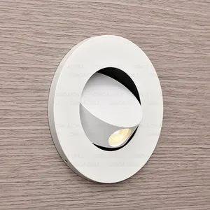 Luz de lectura LED para empotrar en la pared, cabecera circular ajustable