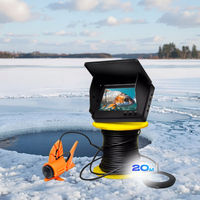 Cámara de Pesca EYEWA V1 con Monitor IPS de 4.3 Pulgadas, Cámara de Video Subacuática para Pesca en Aguas Profundas, Cámara Buscadora de Peces para Pesca en Hielo