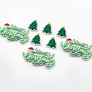 Patchs chenille de Noël Noël nouveau design jeans patchs brodés halloween fer sur chenille lettres patchs - Product Image 4