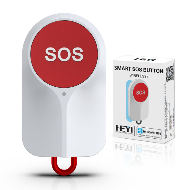 HEYI Healthcare Elderly Care Wireless 433MHz Emergency SOS Panic Button Plastic Smart Home Security 100-200m Detection Range