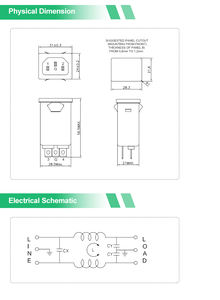 Filtres de puissance AC 220V série IEC320 à 3 broches, 1A 3A 6A 10A, monophasés, filtres EMI RFI, <span class=keywords><strong>prix</strong></span> bas - Product Image 4
