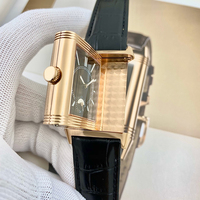Montre automatique pour homme de style designer, nouvelle montre à cadran inversé, bracelet en cuir, double fuseau horaire, réglable, qualité supérieure 5A