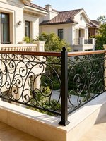 Balustrade décorative minimaliste de style nordique en fer forgé pour balcon, fenêtre en baie de villa, clôture extérieure, grenier et main courante intérieure