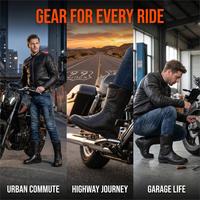 Chaussures de sécurité professionnelles pour hommes à semelle en caoutchouc, protection haute performance pour la moto, directement de l'usine