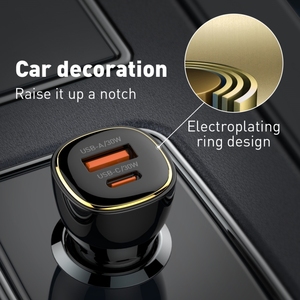 LDNIO C103 60W <span class=keywords><strong>USB</strong></span> C caricatore per auto doppio C <span class=keywords><strong>accendisigari</strong></span> Super veloce adattatore caricabatterie per auto PD30W + PD30W caricabatteria per telefono auto - Product Image 3