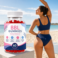 60 Comprimés Emballage Personnalisé Marque Privée Formule Personnalisée Complément Alimentaire Quotidien Gummies pour le Rehaussement des Fesses