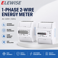 Meter Energi Fasa Tunggal DDS Mini LCD Display untuk Rumah Tangga 230V 50/60Hz DIN Rail Baru Pengukur Kilo Watt Jam Kelas Akurasi 1