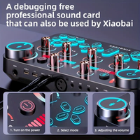 Interface de mixage audio DJ OEM d'usine V20, entrées micro XLR pour diffusion en direct sans fil 5.0 pour podcasting et studio