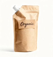 Pochette à bec verseur en papier kraft personnalisée, recyclable, écologique, pour jus frais, boissons, boissons aux fruits, liquides avec bec verseur