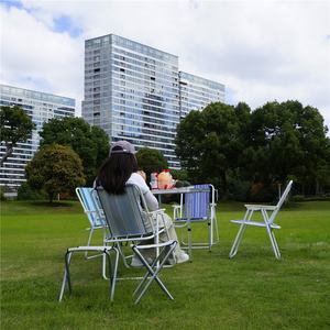 Silla Multifuncional Plegable para Exteriores, Pesca, Camping, Senderismo, Silla Portátil de Ocio con Rayas Estrechas de Colores Impresas - Product Image 5