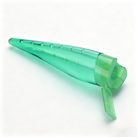 Design unique en forme de feuille d'aloe vera, aspect vert translucide accrocheur, parfait pour le gel d'aloe vera
