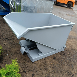 Новый надежный стальной бункер для погрузчиков с функцией автоматического сброса отходов строительной площадки - Product Image 1
