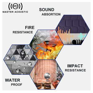 MJ MASTER Paneles Acústicos Elásticos de Poliéster con Patrón Floral 3D Paneles Absorbentes Decorativos Insonorizados para Baño al Aire Libre - Product Image 3