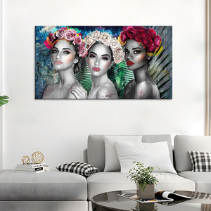 Черная Мода, женские холщовые плакаты и печатные настенные картины, Африканское искусство, Картина на холсте, настенная роспись - Product Image 4