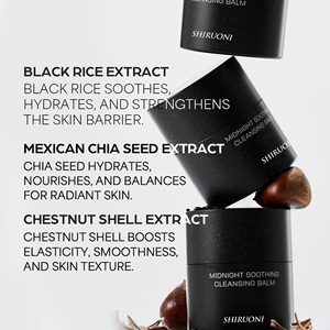 OEM ODM <strong>Natural</strong> Organic All in 1 <strong>Deep</strong> <strong>Cleansing</strong> Black Rice Pore Purifying Face Wash Soothing Cleanser Makeup Removal Balm - Product Image 3