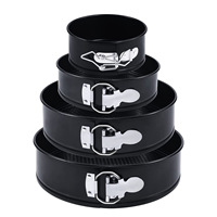 Moule à pâtisserie rond à fond amovible avec fermoir, antiadhésif, pour gâteau chiffon, compatible four, en boîte