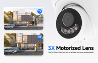 Caméra IP PoE dôme motorisée Hik Compatible 8MP 4K 1/1.8'' CMOS AI ISP avec zoom motorisé, audio bidirectionnel, fente SD et réinitialisation, détection IA, conforme NDAA