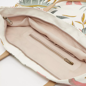 Bolsa de Compras de Lona de Algodón Orgánico Reutilizable de Primera Calidad con Estampado Completo, Asa de Cuero y Precio Comparativo - Product Image 4