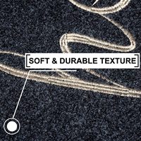 Tapis de porte brodé moderne, tapis en velours, support en TPR, technologie de broderie chinoise traditionnelle, durable, classique, beau