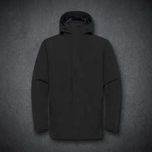 Blouson d'hiver décontracté pour homme en toile à capuche avec motif à pois, fermeture éclair personnalisée OEM, haute qualité, collection 2026 - Product Image 3