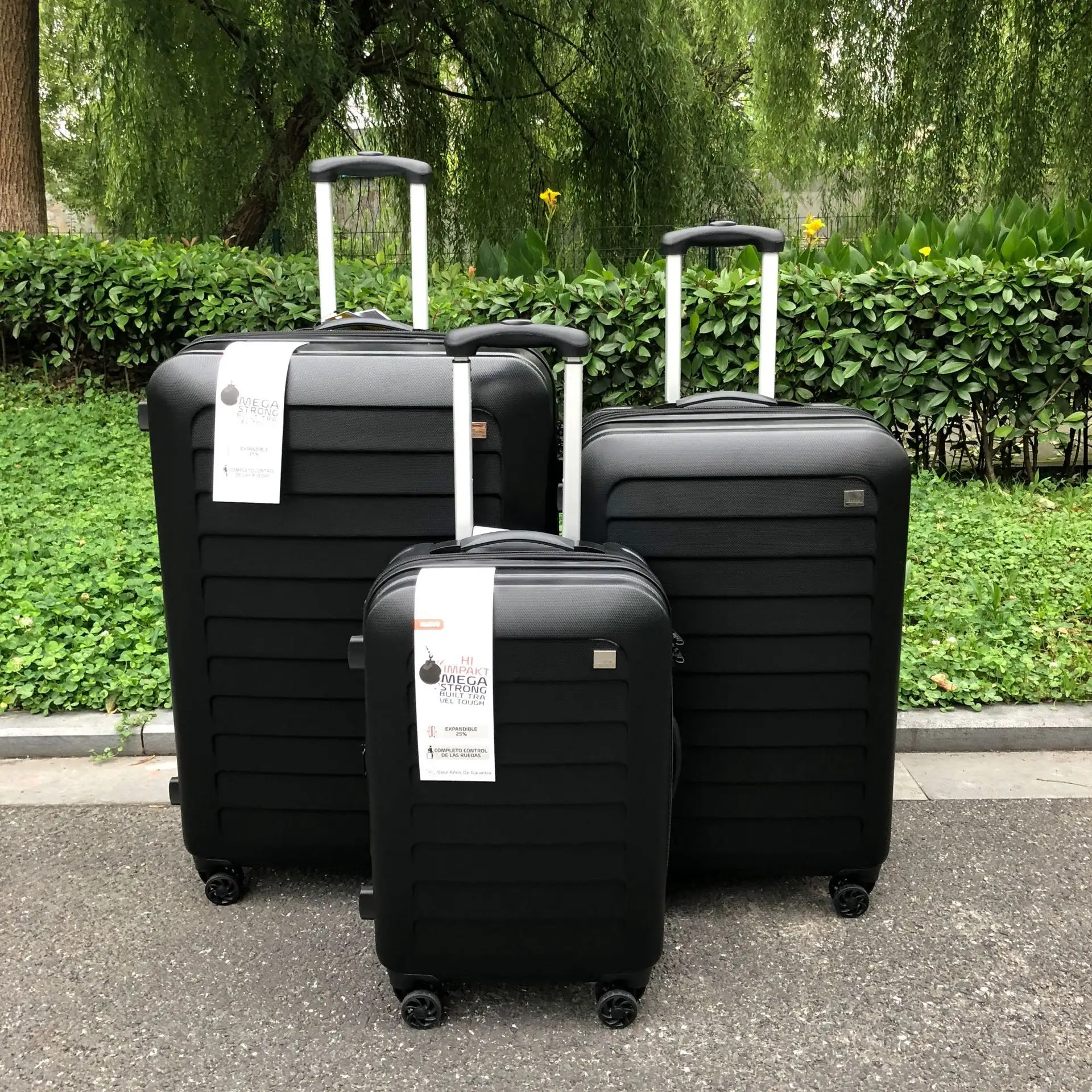 Ensemble de valises de cabine en abs pour hommes et femmes, valise de voyage extensible