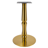 Pied de table rond doré robuste pour mobilier de restaurant, salle à manger, style nordique moderne, en acier inoxydable, café, bistrot, base de table chromée de luxe