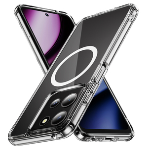 Nouvelle coque de téléphone <span class=keywords><strong>portable</strong></span> transparente en PC TPU avec anneau magnétique et bouton métallique indépendant pour Motorola/Moto G Series - Product Image 1