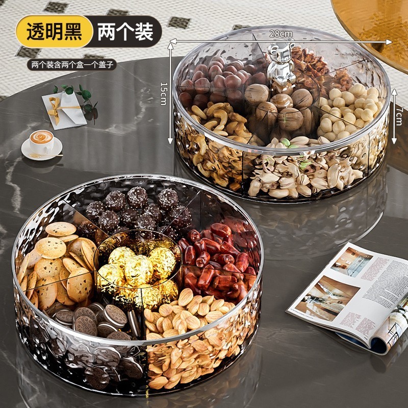 [Transparent Black] Double-Layer Bear-Shaped Dried Fruit Platter
