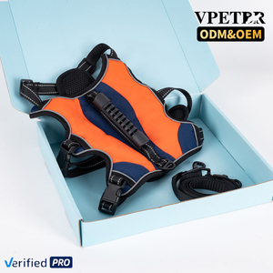 Vpetbr 2025 OEM Halti French Bull Sling Carrier Harnais de chien réglable en acier inoxydable et cuir tactique avec système de sécurité détachable - Product Image 1