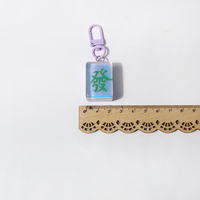 Porte-clés en résine RW Mahjong pour femmes, adorables porte-clés amusants pour fête d'anniversaire, porte-clés personnalisés pour femmes, anneaux de clés Mahjong