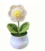 Mini orchidée clochette artificielle en fil doux tissé, décoration pour salon et bureau, fleur artificielle tricotée CORS Drift