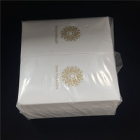 Serviettes de table blanches pliées en 1/8, 2 plis, jetables, en papier, avec sac, lot en vrac pour restaurant, hôtel, fête