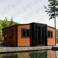 FLKT Maisons modulaires préfabriquées de luxe à 3 chambres, maison conteneur extensible de 40 pieds, maison mobile pliable et portable