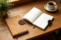 Nouvelle tendance : Bloc-notes A5 écologique en liège, journal de bureau, coffret cadeau, impression de logo personnalisée, avec étui.