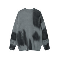 Automne hiver Longji vêtements Style américain lettre Jacquard tricoté pull avec trous paresseux coupe ample