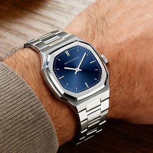 Nouvelle montre-bracelet de luxe à mouvement à quartz 34 mm pour hommes, cristal saphir, ultra-fine, en acier inoxydable, Relogio Masculino - Product Image 4