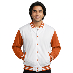 Chaqueta Varsity de Lana Genuina para Béisbol y Baloncesto, Estilo Letterman, Mangas con Etiqueta Privada, Estilo Urbano para Invierno - Product Image 1