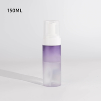 Dégradé de couleur emballage de nettoyage en plastique cosmétique 150ml pompe de distributeur de mousse plastique bouteille d'emballage de pompe de savon liquide moussant