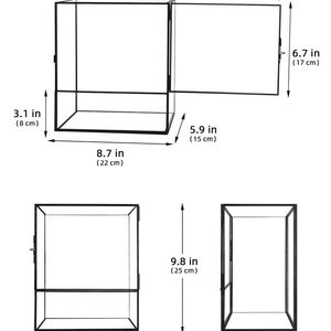 <span class=keywords><strong>Vase</strong></span> à fleurs en verre minimaliste et écologique à prix d'usine avec porte pour plantes succulentes et aquatiques, décoration murale - Product Image 2