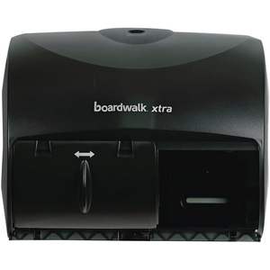 Distributeur de papier toilette Boardwalk Xtra 2 rouleaux, format contrôlé, 11.13 X 7.38 X 8.88, noir translucide, fournitures de toilette - Product Image 3