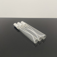 Flacon cylindrique en verre transparent de 10 ml avec bouchon pulvérisateur en aluminium pour parfum et diffuseur à bâtonnets, option de logo personnalisable