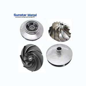 Bomba impulsora de acero inoxidable personalizada, bomba centrífuga de agua de coche abierta de hierro con servicio de fundición, bomba de agua cruda OEM - Product Image 2