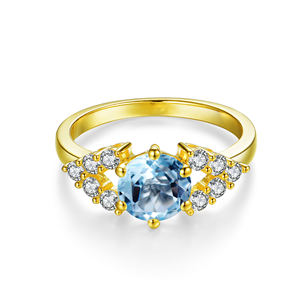 Anelli di gioielli da donna placcati oro all'ingrosso alla moda - Product Image 3